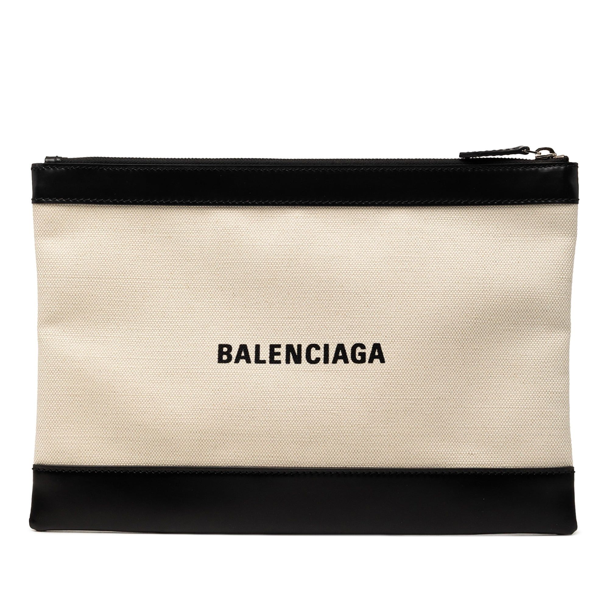 Balenciaga Canvas Navy Clip Clutch M Size ONE SIZE - 1 Thumbnail