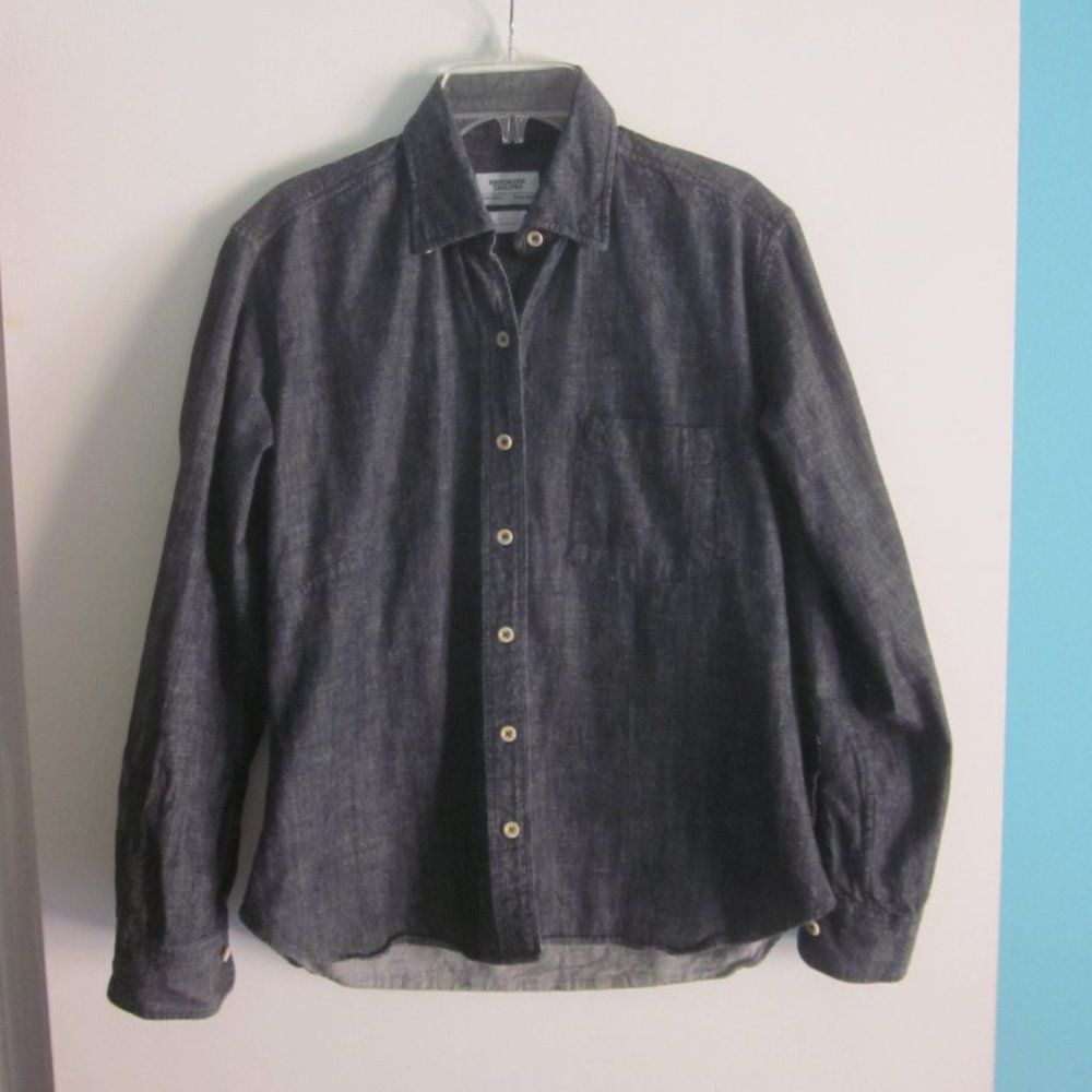 Brooklyn Tailors Brooklyn Tailors Custom Made Size L Dark Blue Denim Fitted S Size L / US 10 / IT 46 - 2 Thumbnail