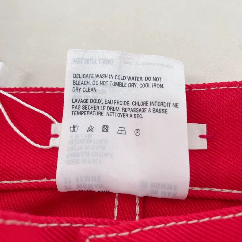 Helmut Lang HELMUT LANG Red denim half skirt Size 27" / US 4 / IT 40 - 9 Thumbnail