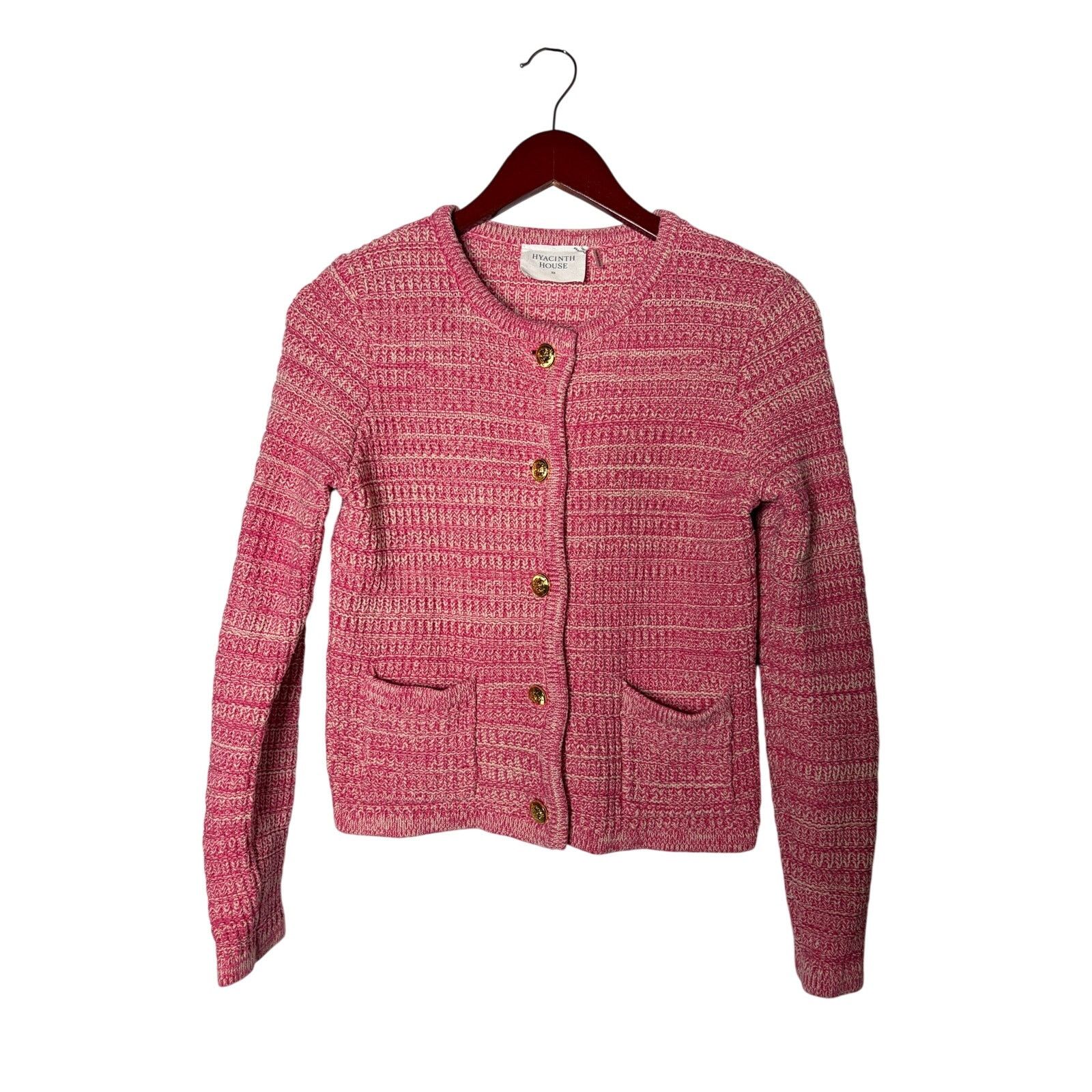 Other Hyacinth House Marled Pink Maybourne Cardigan blazer sz XS Size XS / US 0-2 / IT 36-38 - 2 Thumbnail