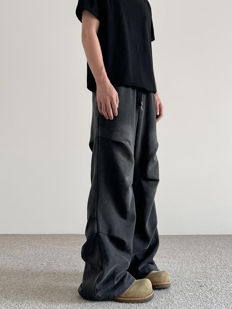 Other Black Pleated Stacked Pants, Flared Baggy Pants Size US 29 - 4 Thumbnail