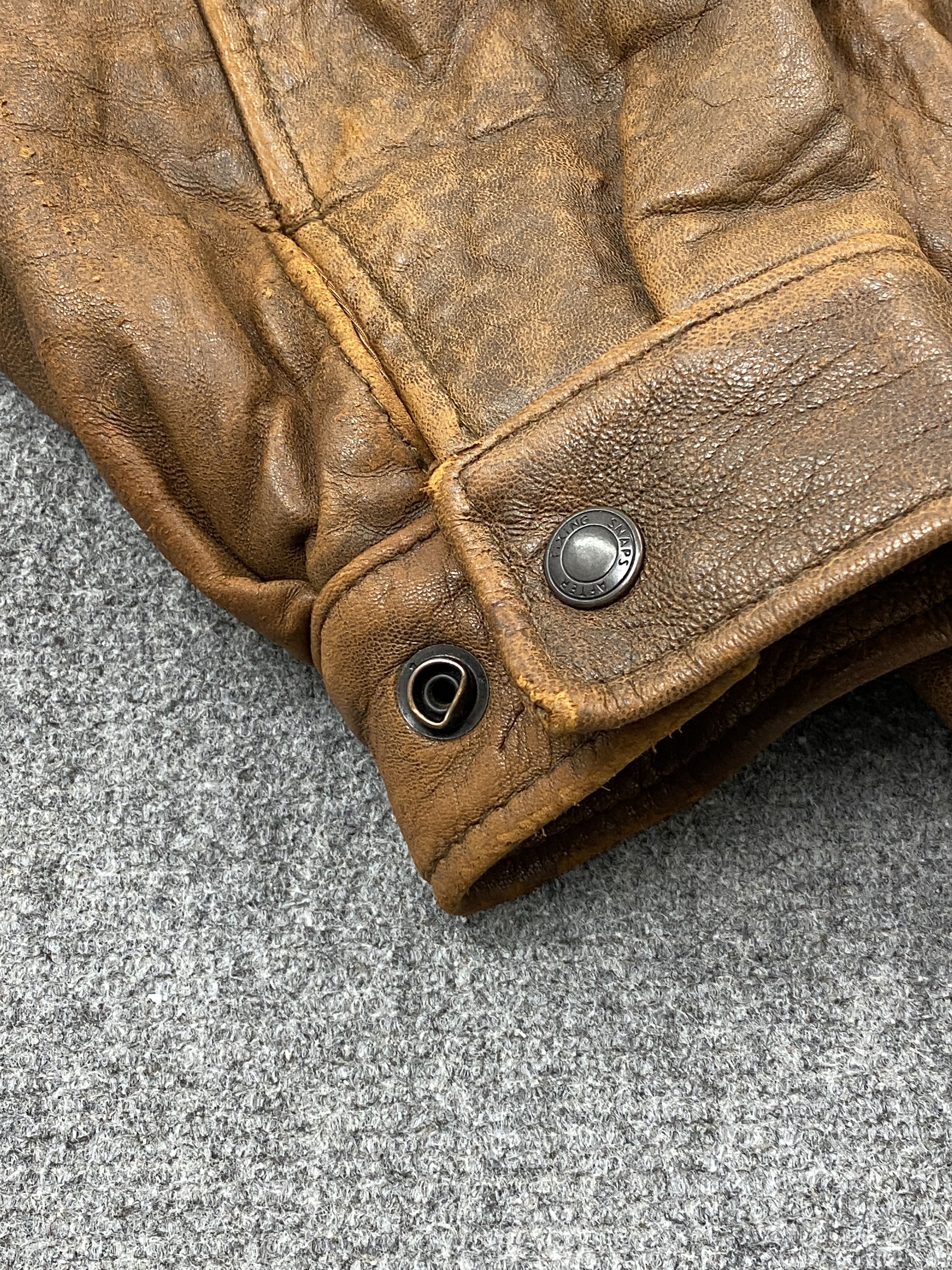 Japanese Brand Vintage Durante Sherpa Collar Leather Jacket MJ0079Z Size US L / EU 52-54 / 3 - 10 Thumbnail