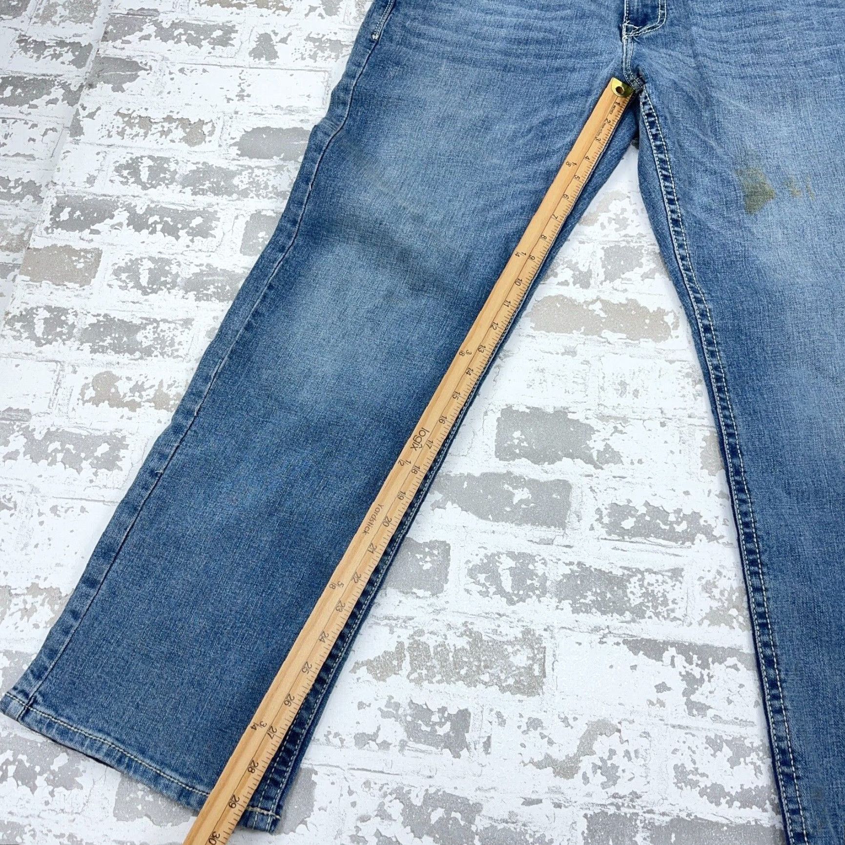Denime TK Axel Jeans Men 34x30 Slim Boot Cut Dark Wash Denim Pants Flap Pockets Faded Size US 34 / EU 50 - 7 Thumbnail
