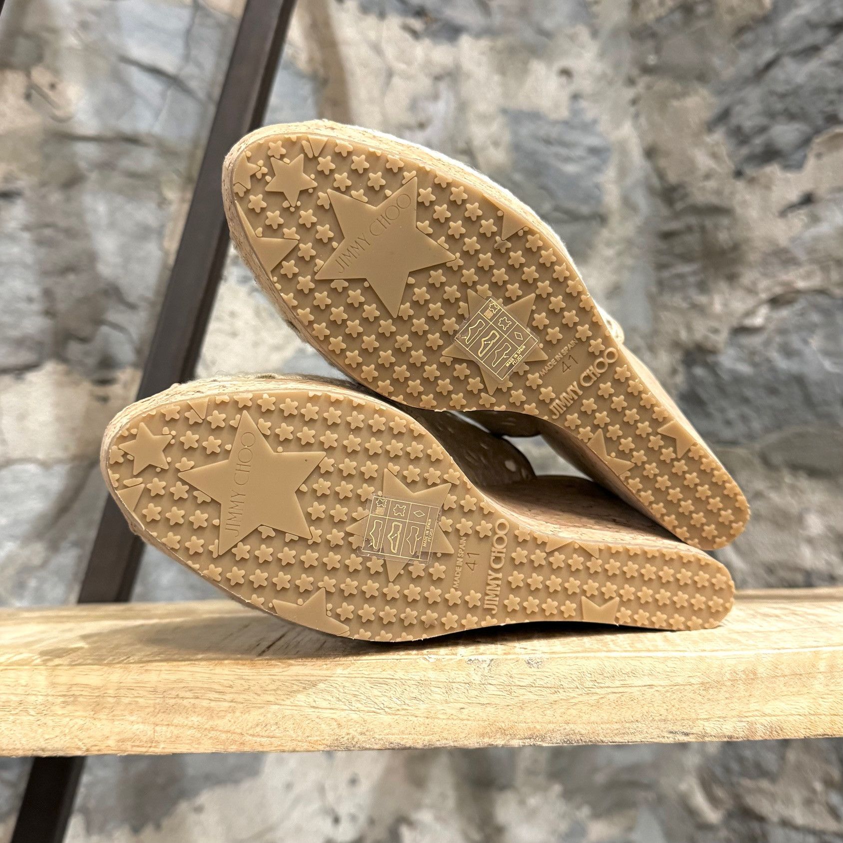 Jimmy Choo Jimmy Choo Prova Floral Embroidered Cork Wedge Sandals Size US 11 / IT 41 - 9 Thumbnail