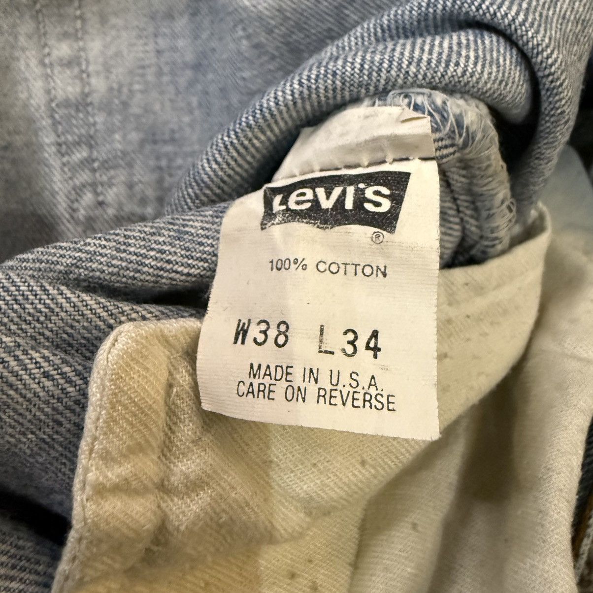 🔥🇺🇸 90s Levis 501 Light Wash Distressed Denim Made in USA