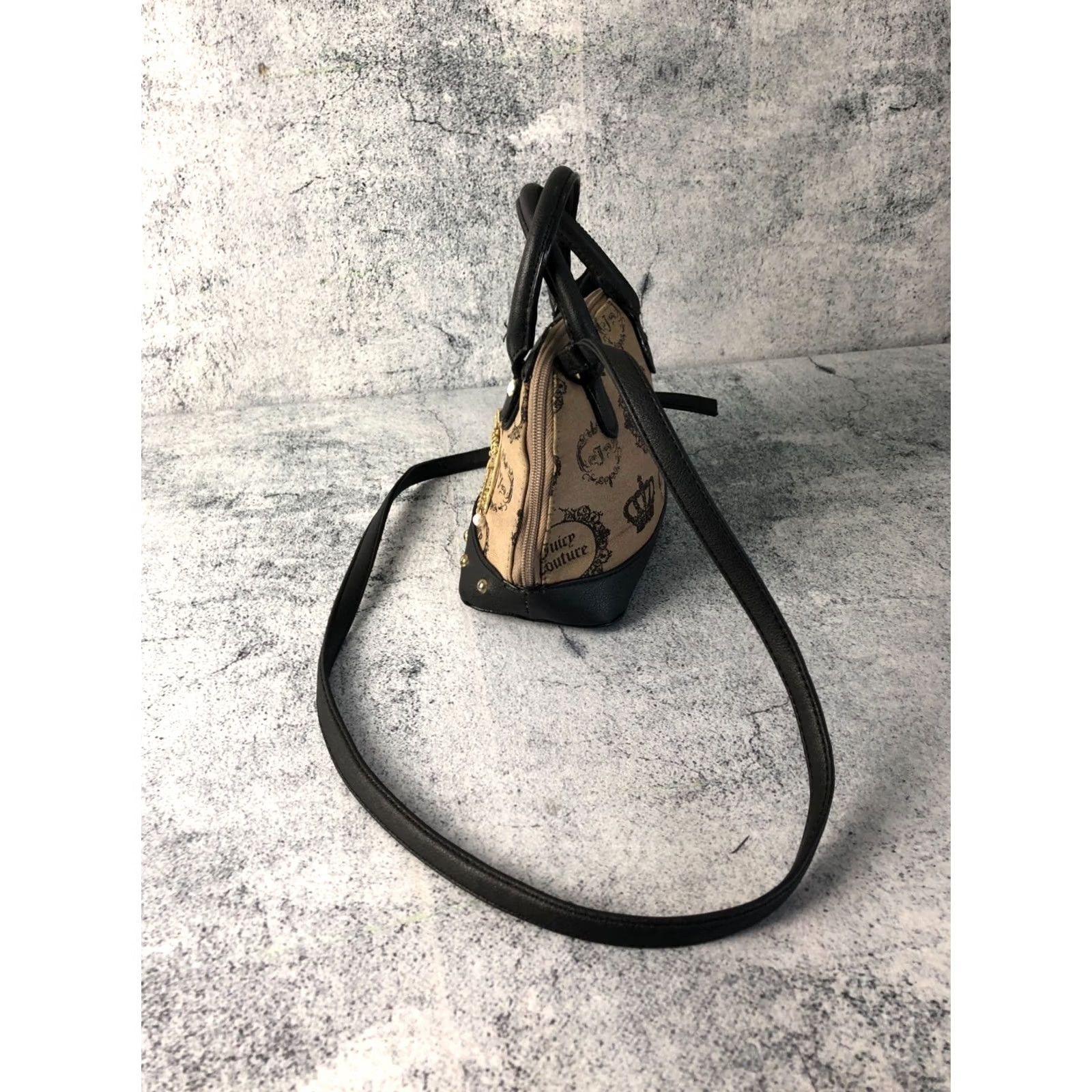Juicy Couture Juicy Couture Shoulder Bag Brown Cotton Blend Patterned Womens Small Crossbody Zip Size ONE SIZE - 2 Thumbnail