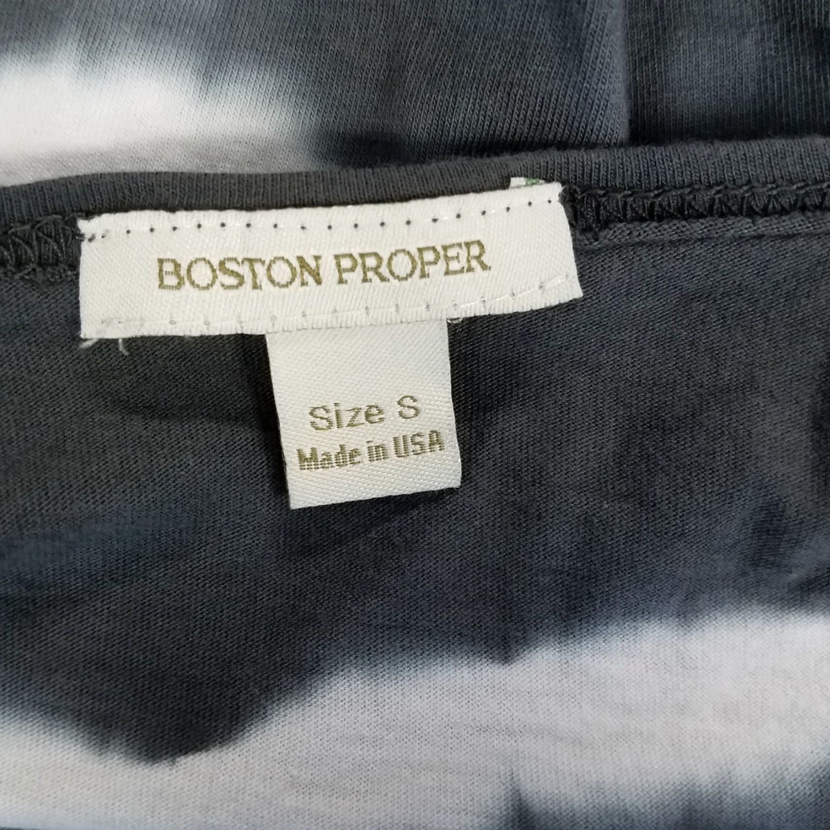 Boston Proper Boston Proper Cardigan Womens Open Front Size Small Gray White Long Sleeve Knit Sweater Size S / US 4 / IT 40 - 5 Thumbnail