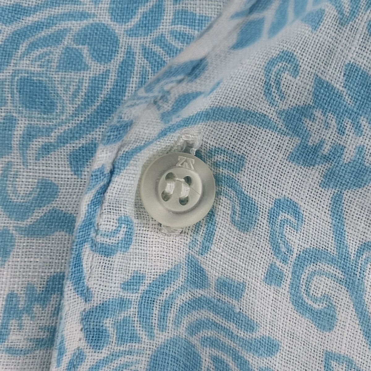 Designer × Ermenegildo Zegna × Z Zegna Ermenegildo Zegna Shirt Button Up Linen Blue Full Print Size US L / EU 52-54 / 3 - 6 Thumbnail
