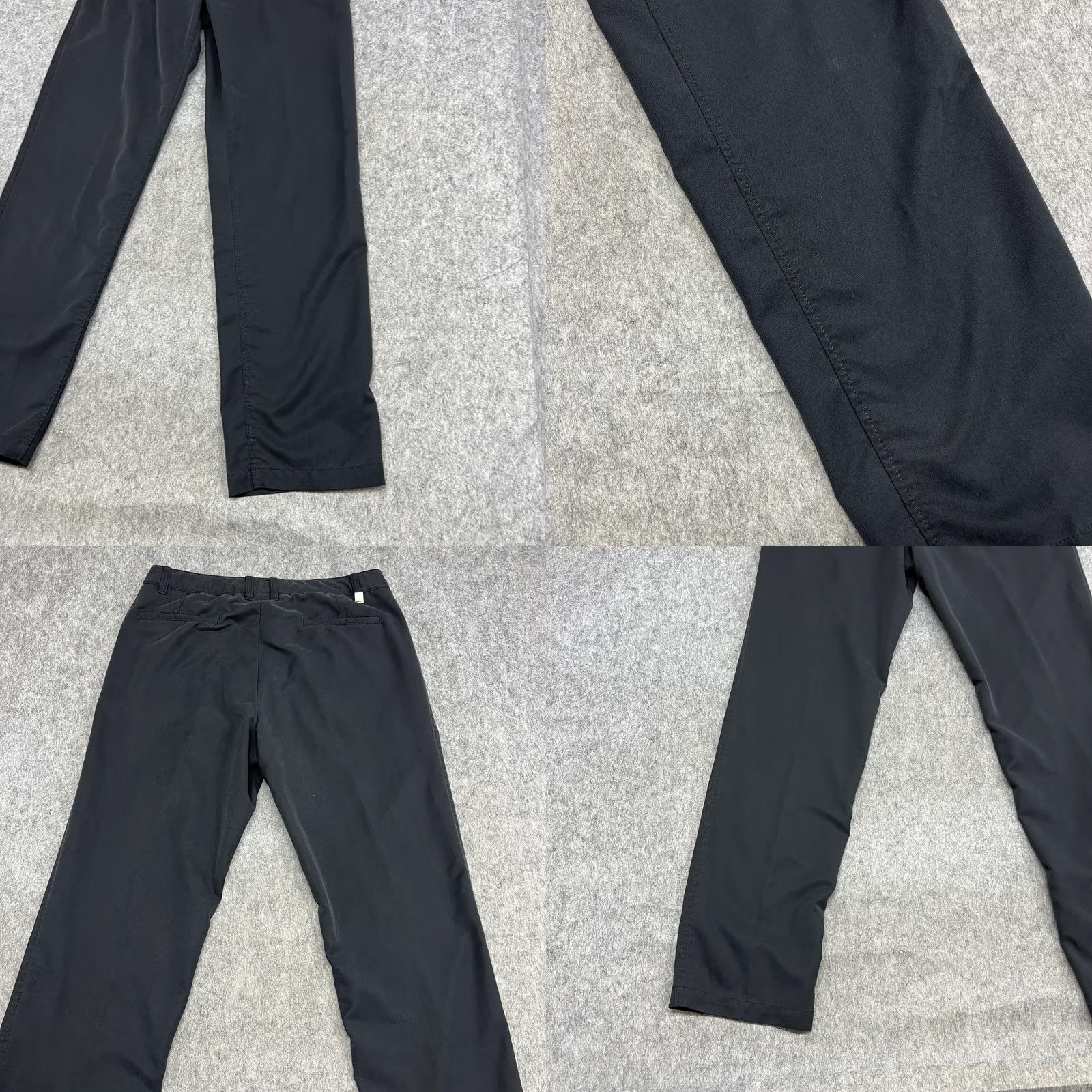 Hugo Boss Hugo Boss Mens Black Microfiber Chino Pants Regular Straight Office Fit 36 35x34 Size US 36 / EU 52 - 8 Thumbnail