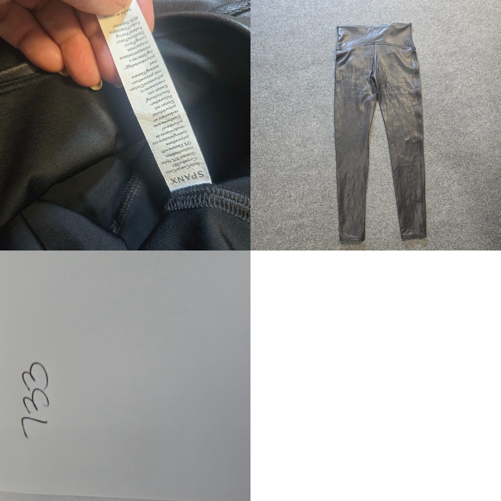 Spanx Spanx Pants Womens Size Large Black Faux Leather Stretch Casual Capsule Basic Size 36" / US 14 / IT 50 - 8 Thumbnail
