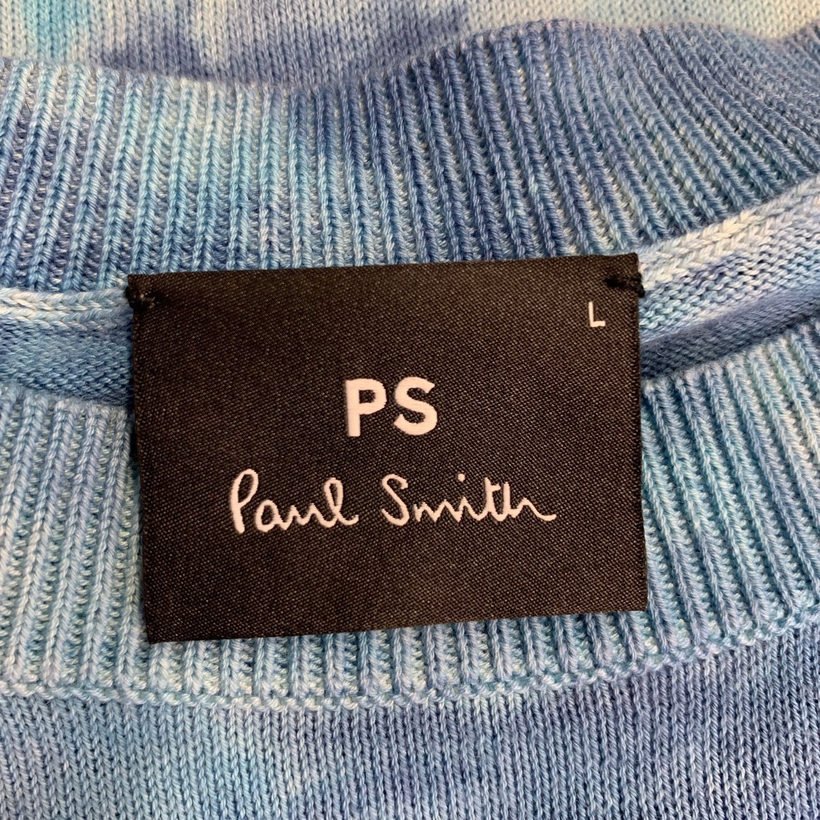 Paul Smith Size L Blue Tie Dye Cotton Crew Neck Pullover Size US L / EU 52-54 / 3 - 4 Thumbnail