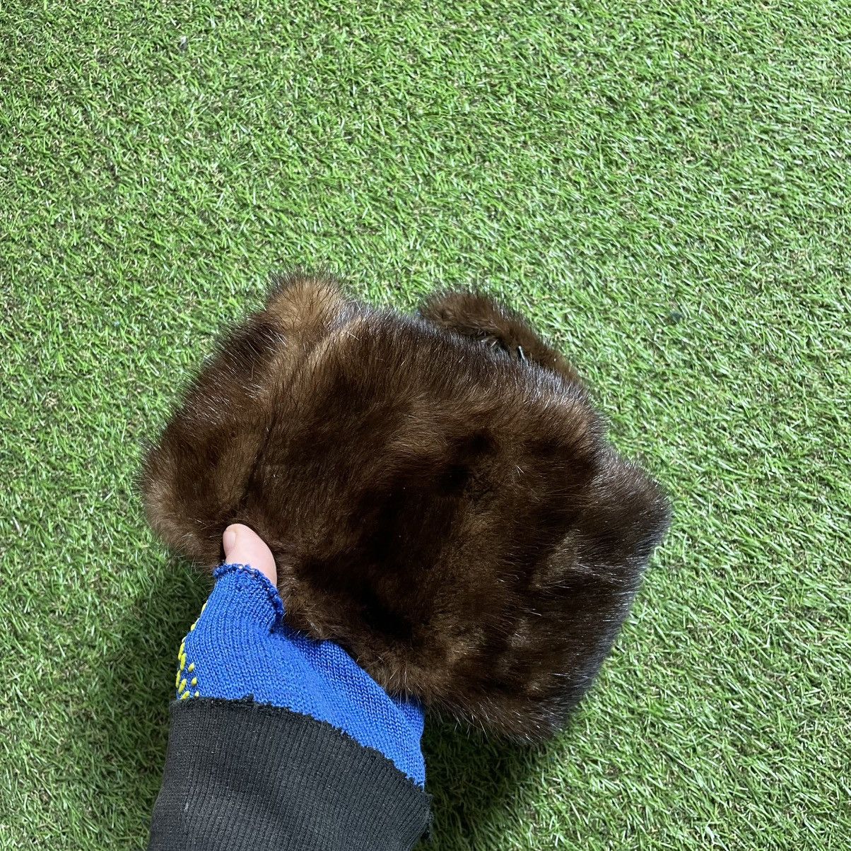 Vintage Vintage 90s Leather Fur Trapper Beanie Cold Weather Hat OS Size ONE SIZE - 6 Thumbnail
