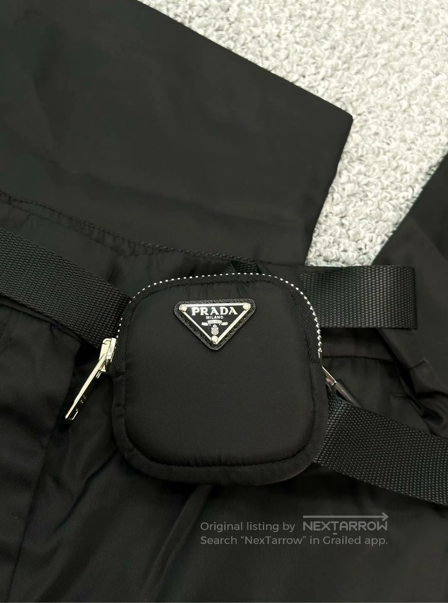 Prada Prada Black Pocket Waist Bag Nylon Pants| Size US 40 / EU 56 - 3 Thumbnail