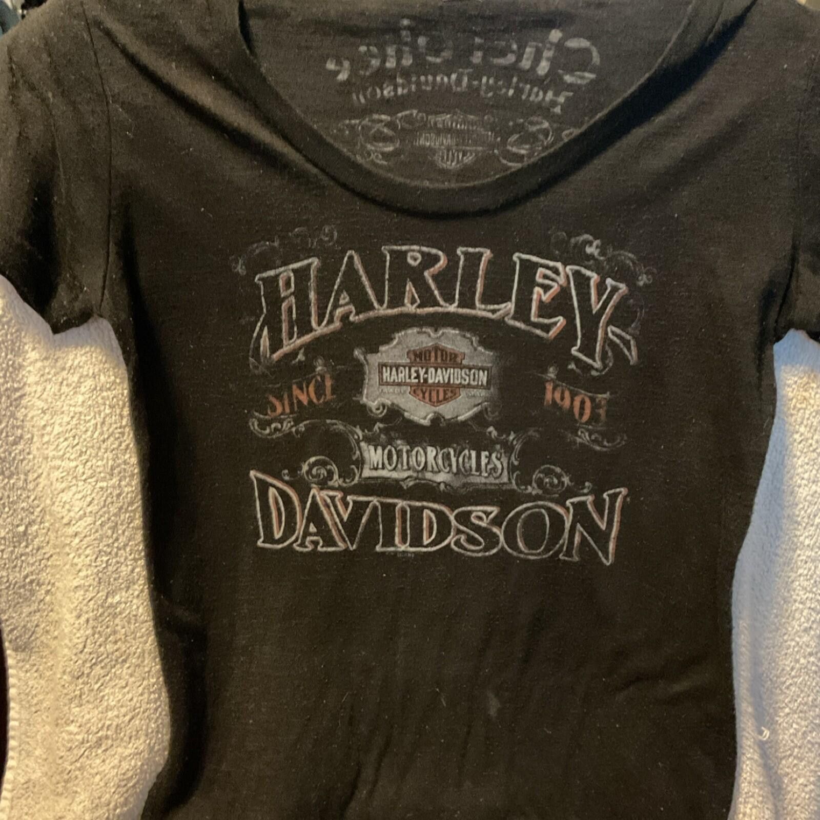 Other Harley-Davidson Cherokee Black Womens T-Shirt Sx L Size ONE SIZE - 2 Thumbnail