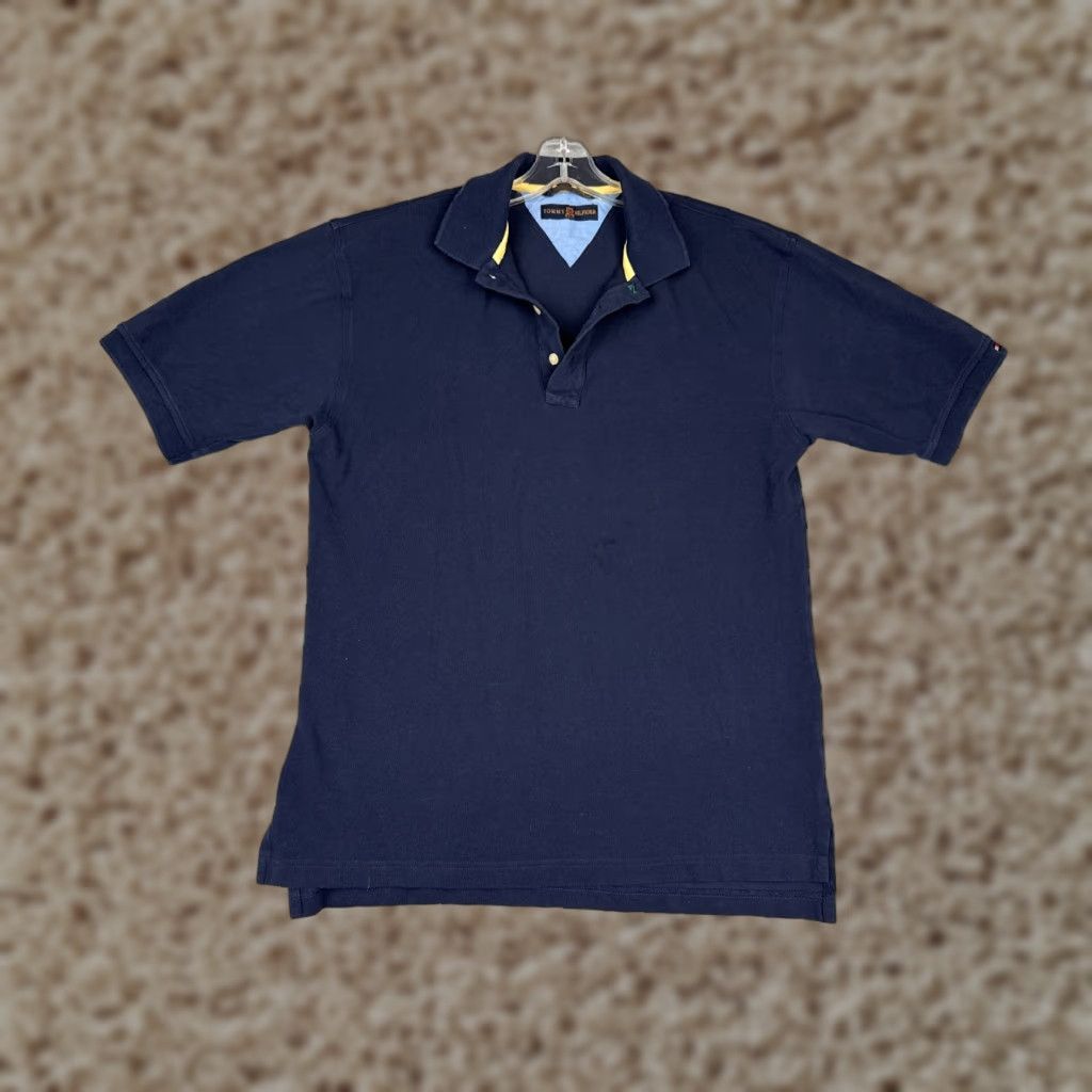 Tommy Hilfiger Tommy Hilfiger Golf Polo Shirt Adult Medium Blue 100% Cotton Short Sleeve Shirt Mens Slim 100% Cotton Blue Polo Golf Modern American Sports Shirt Size US M / EU 48-50 / 2 - 1 Thumbnail
