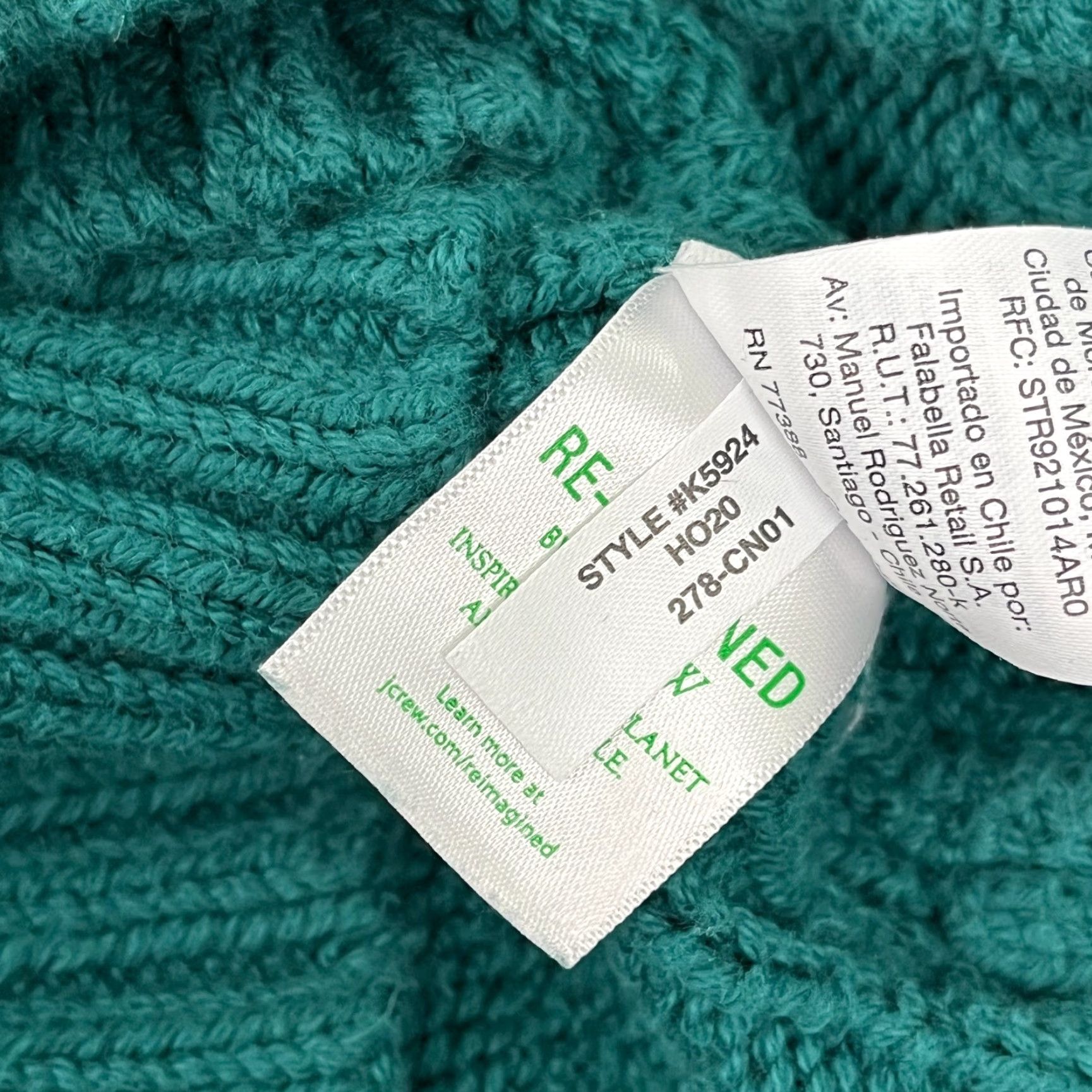 J.Crew VINTAGE J.CREW Sweater Crew Neck Oarsman Knit Green Womens XS Pullover Regular Classic Preppy Retro Knit Style 100% Cotton Ribbed Academia K5924 Size XS / US 0-2 / IT 36-38 - 7 Thumbnail