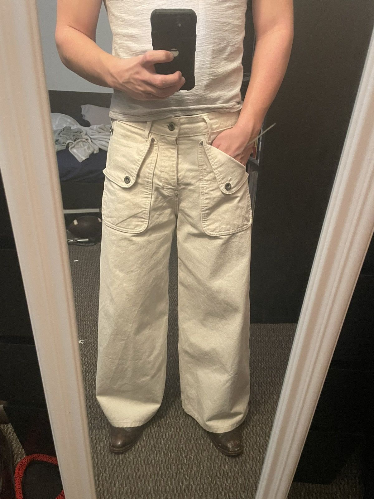 Other Verdarm Canvas Wide Leg Cream Landlubbers V1 Size US 32 / EU 48 - 1 Thumbnail