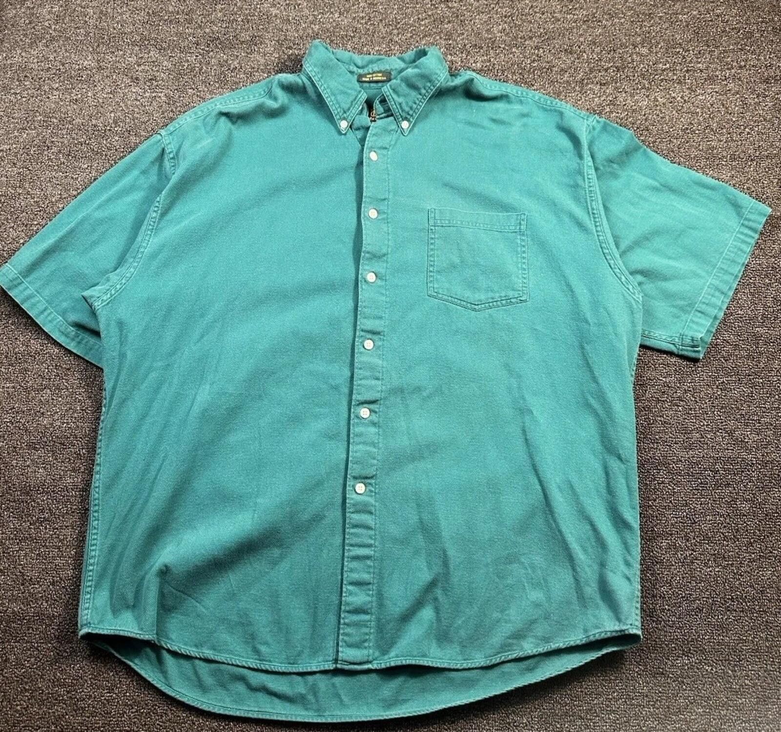 Club Room VTG RARE Club Room Men's XL Teal Button-Down Heavy Cotton Size US XL / EU 56 / 4 - 1 Thumbnail
