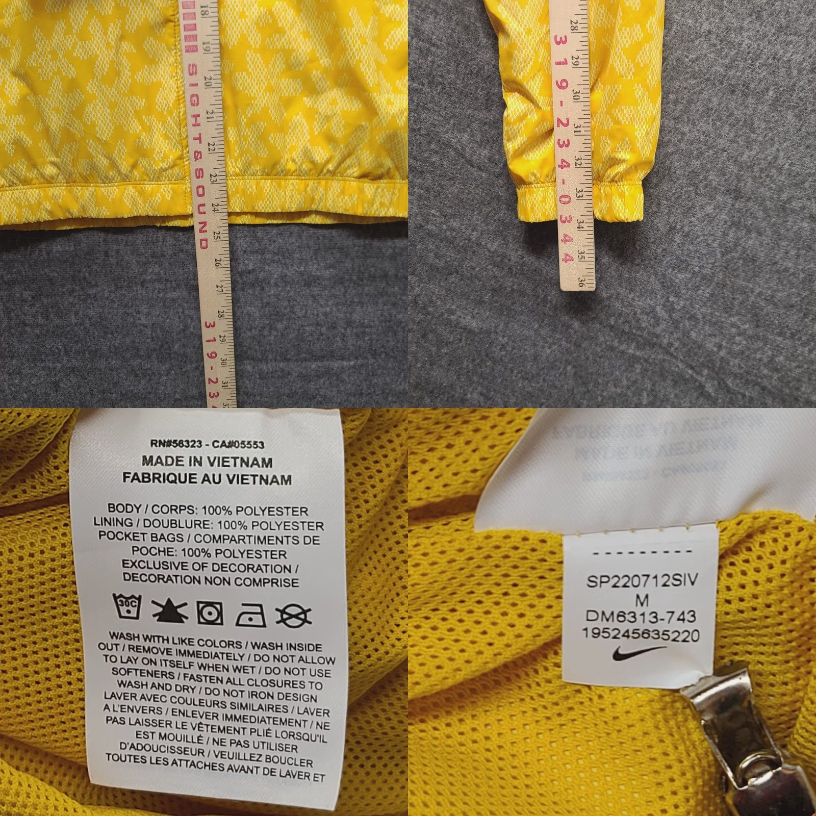 Nike Nike Jacket Womens M Sportswear Daisy Floral Pattern Full Zip Cropped Woven Size M / US 6-8 / IT 42-44 - 8 Thumbnail