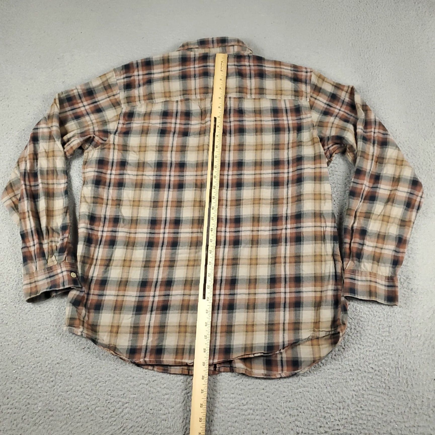 Vintage Columbia Mens Shirt Size L Brown Plaid Button-Up Long Sleeve Casual Dressy Modern Preppy Collected American Classic Size US L / EU 52-54 / 3 - 3 Thumbnail
