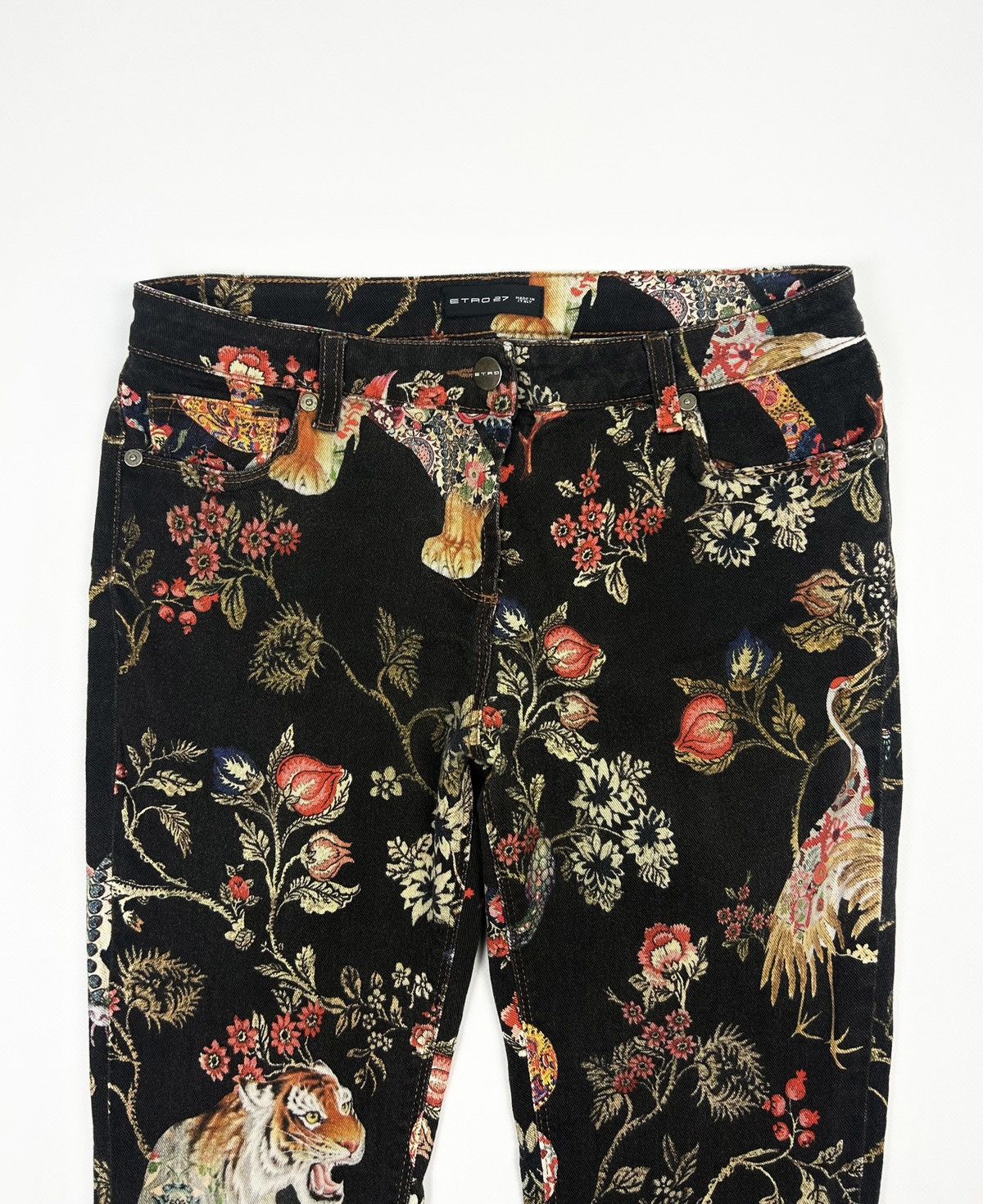 Etro ETRO Milano womens Tiger & Floral Print Pants Size 27" / US 4 / IT 40 - 9 Thumbnail