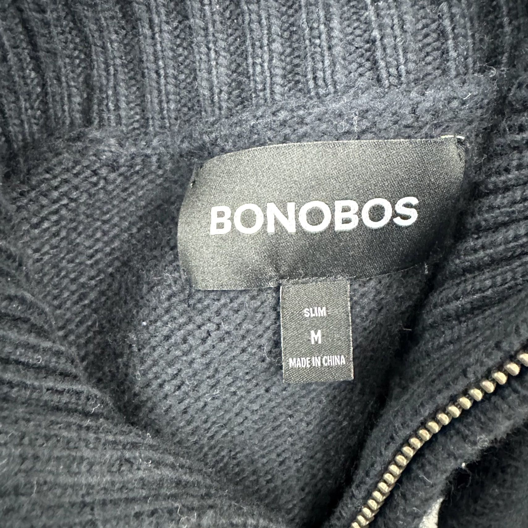 Bonobos Bonobos Sweater Men Medium Beige Fair Isle 1/4 Zip Slim Fit Pullover Cotton M Size US M / EU 48-50 / 2 - 7 Thumbnail