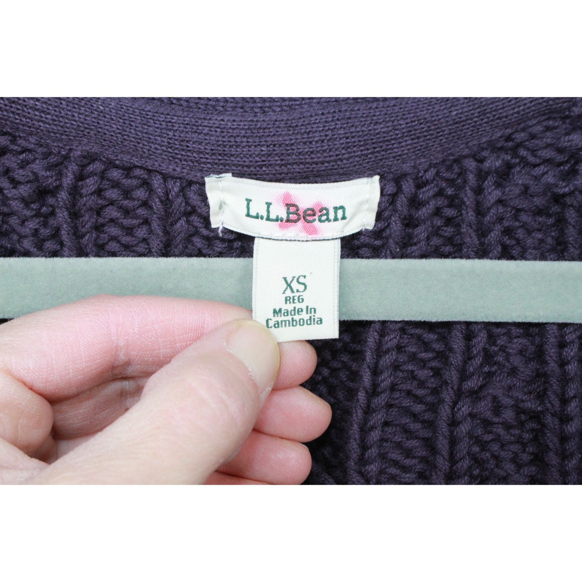 L.L. Bean LL Bean Double L Cable Sweater Button Front Cardigan \ Size XS / US 0-2 / IT 36-38 - 8 Thumbnail