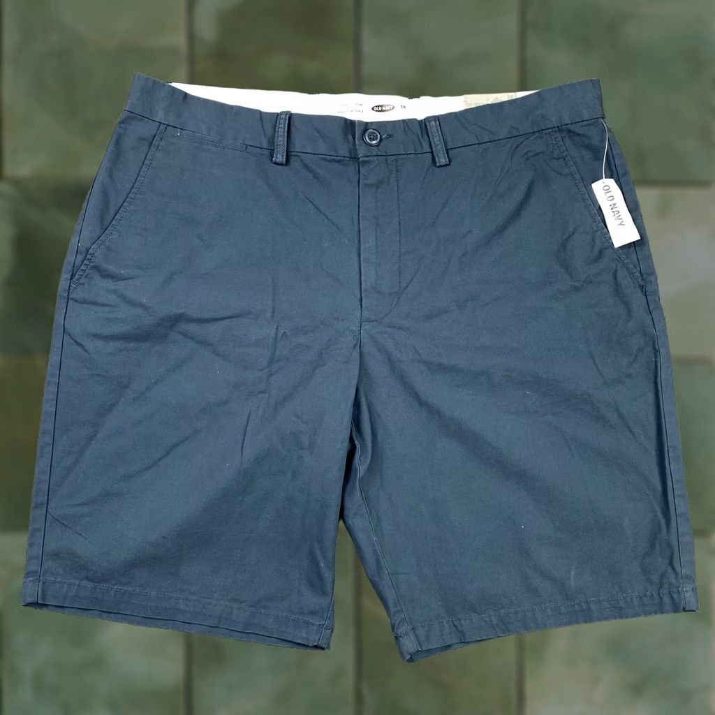 Old Navy NEW Old Navy Mens Size 38 Waist Blue Ultimate Slim Chino Shorts Dressy Casual Shorts Slim Chino Fashion Men Blue 38in Regular Cotton Pockets Store Size US 38 / EU 54 - 1 Thumbnail