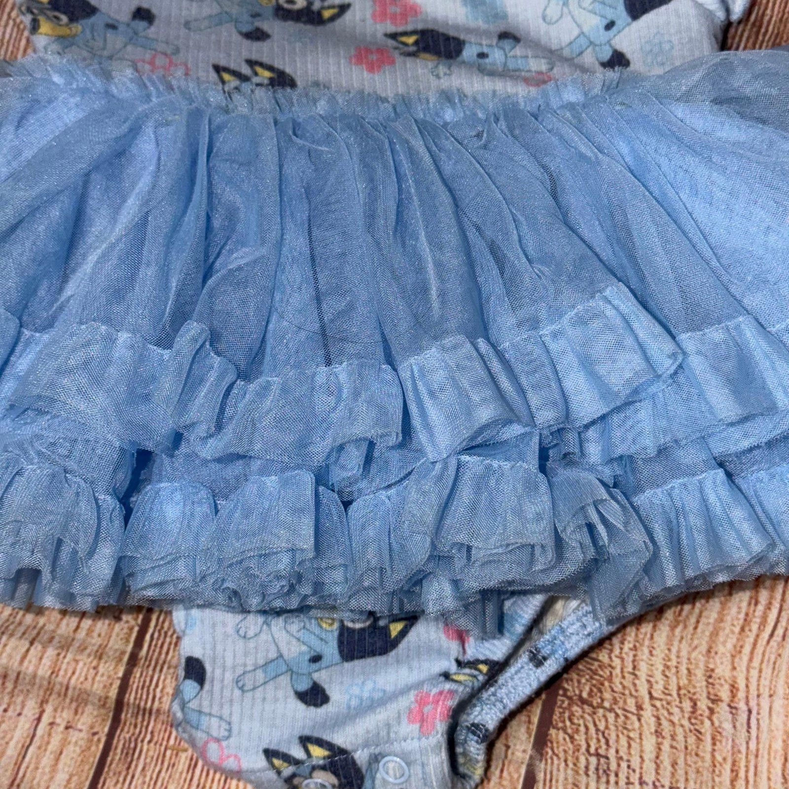 Other Bluey Baby Girls' Blue Tutu Dress Bodysuit Size 3-6 Month Size ONE SIZE - 3 Thumbnail
