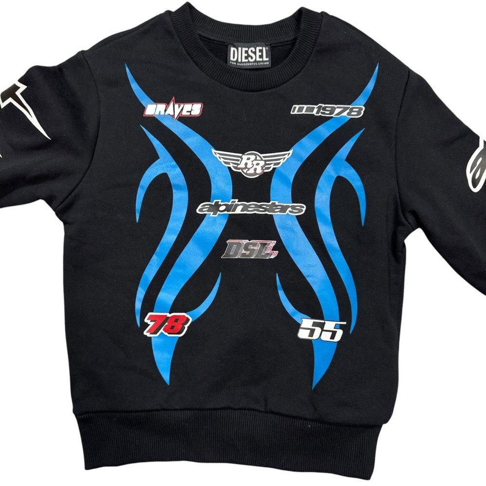Diesel NWT New $125 Diesel ASTARS OVER Black Sweatshirt Size 4 Size US XXS / EU 40 - 5 Thumbnail