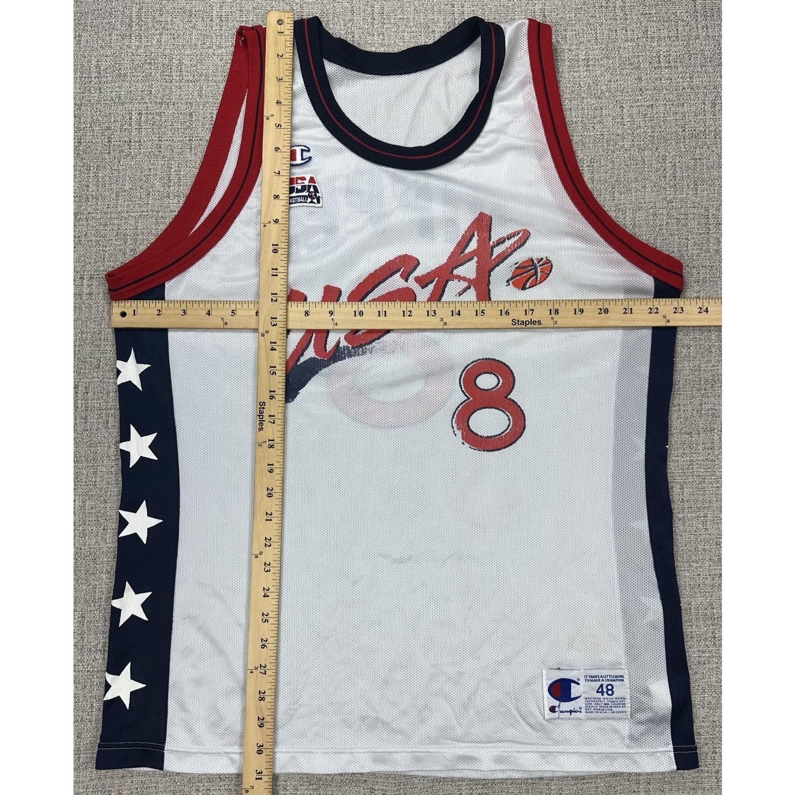 Champion USA Basketball Jersey Sz 48 White Pippen Champion USA 90s Size US XL / EU 56 / 4 - 2 Thumbnail