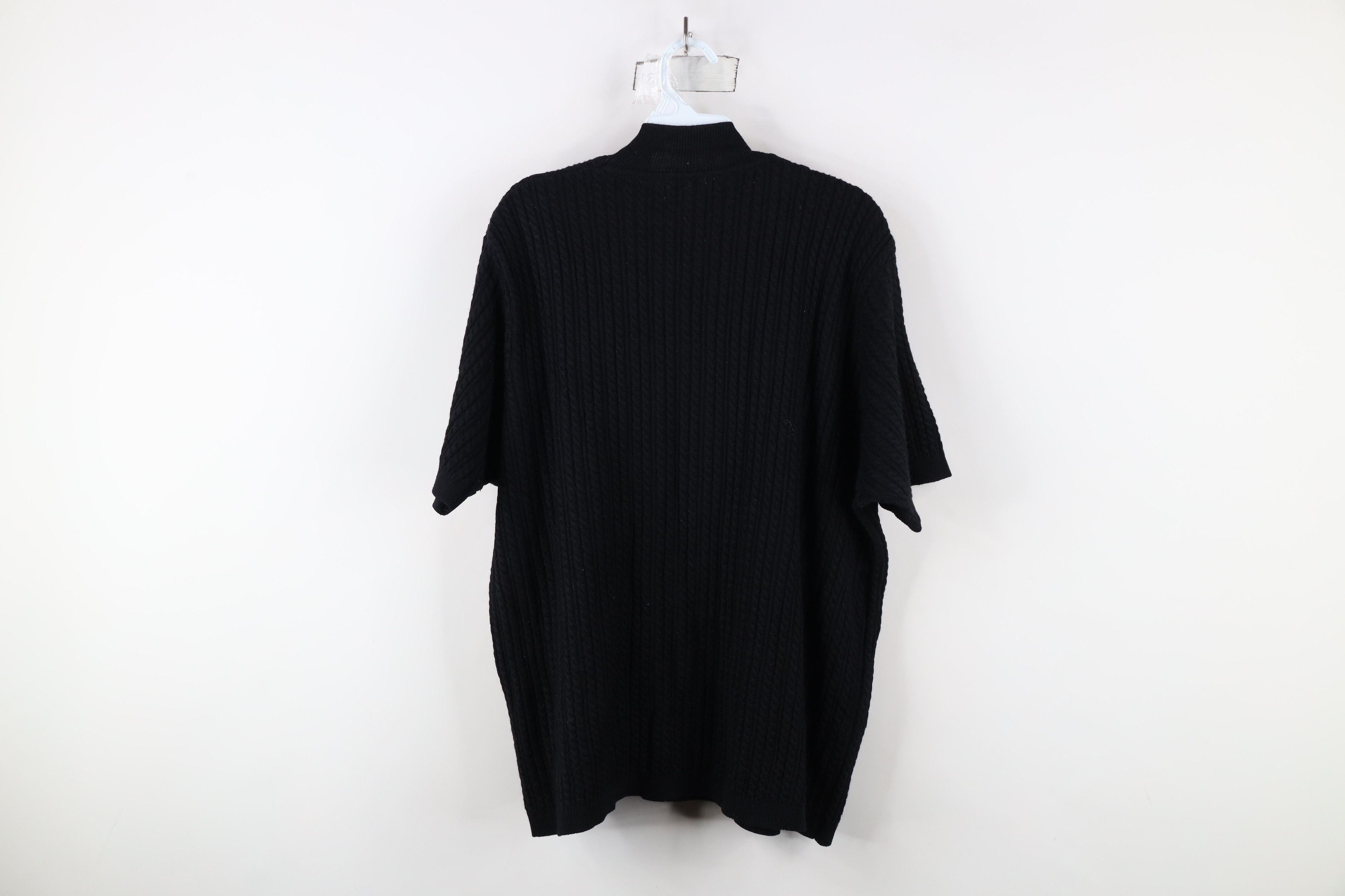 Vintage Vintage 90s Streetwear Blank Cable Knit Short Sleeve Sweater Size 3XL / US 20-22 - 9 Thumbnail