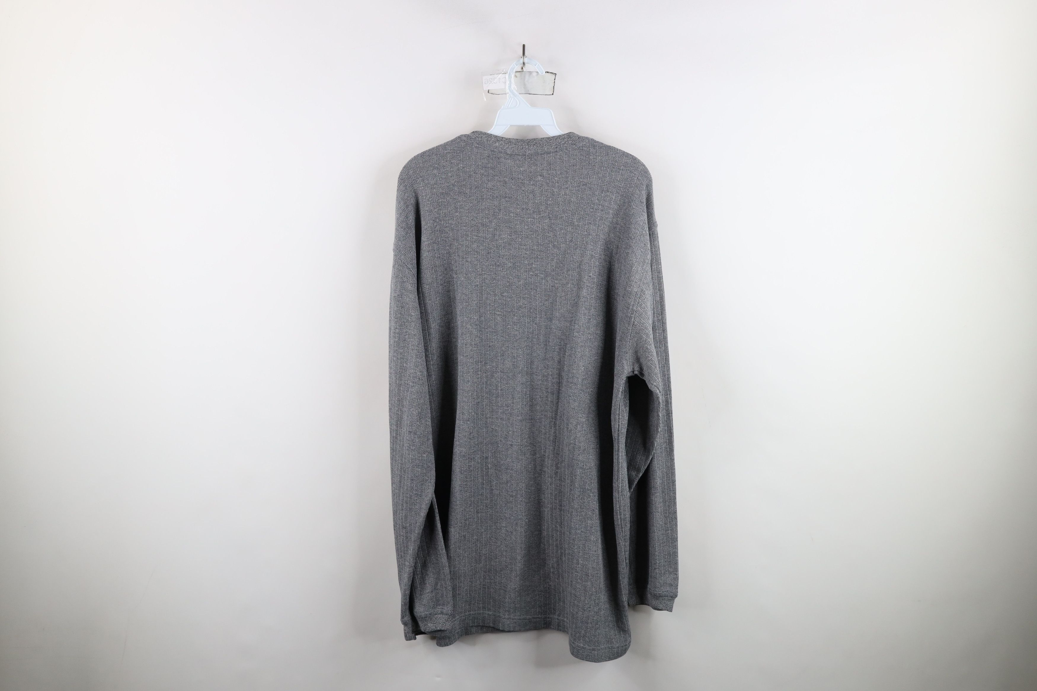 Vintage Vintage 90s Streetwear Ribbed Long Sleeve Henley T-Shirt Size US L / EU 52-54 / 3 - 11 Thumbnail
