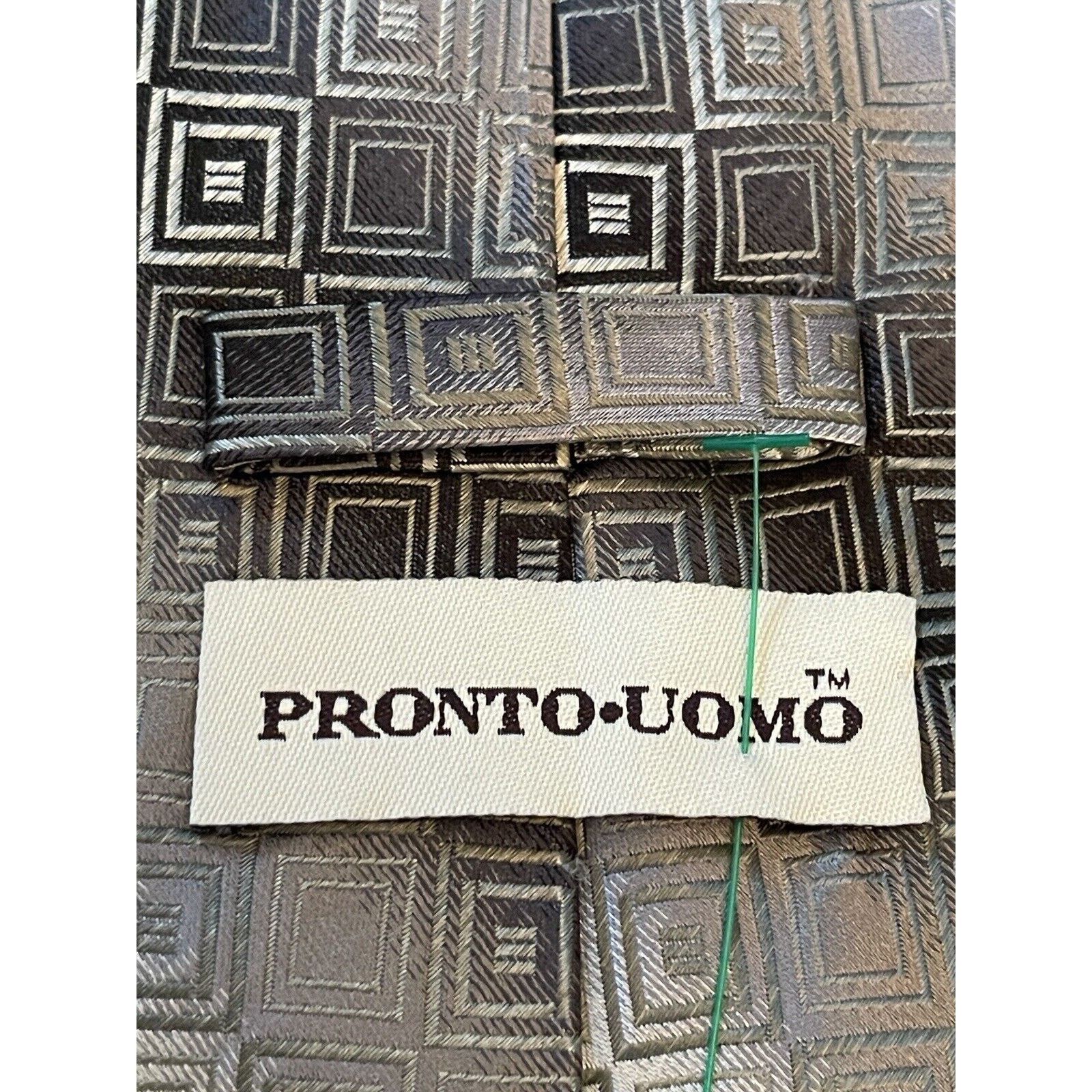 Pronto Uomo Pronto Uomo Hand Made 100% Silk Men’s Neck Tie Made In China Size ONE SIZE - 8 Thumbnail