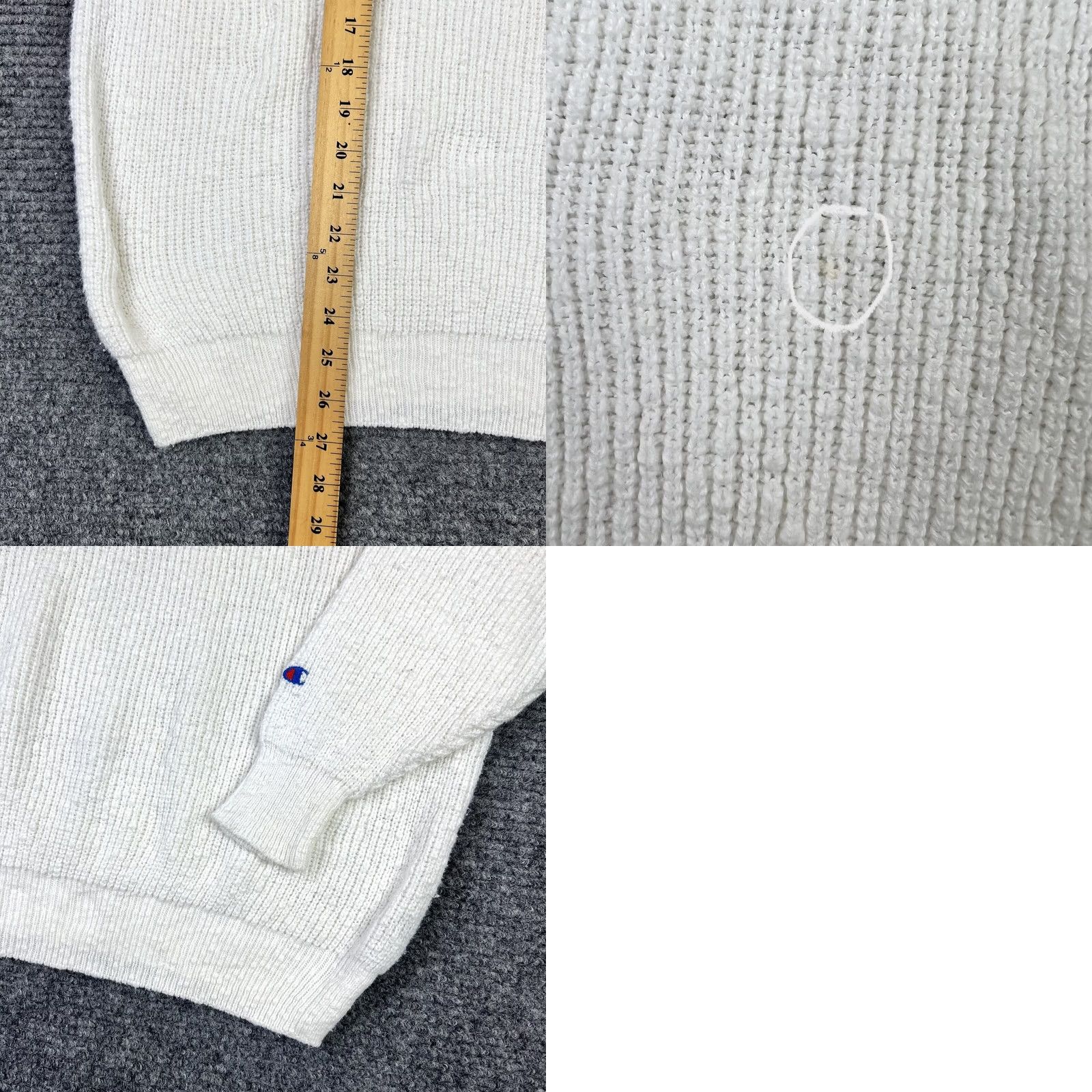 Champion VINTAGE Champion Sweatshirt Beige 100% Cotton XL Embroidered Logo Men’s Classic Pullover 80s Size US XL / EU 56 / 4 - 9 Thumbnail