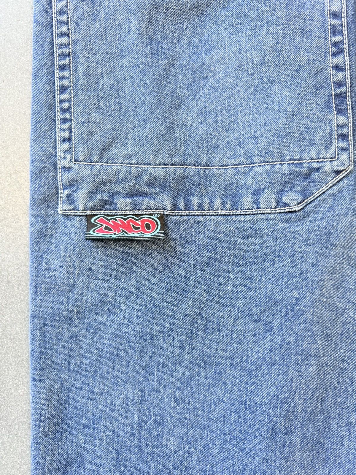 JNCO × Vintage Jnco Jeans Industries Wide Flared Leg Front Embroidered Pant Size US 36 / EU 52 - 8 Thumbnail