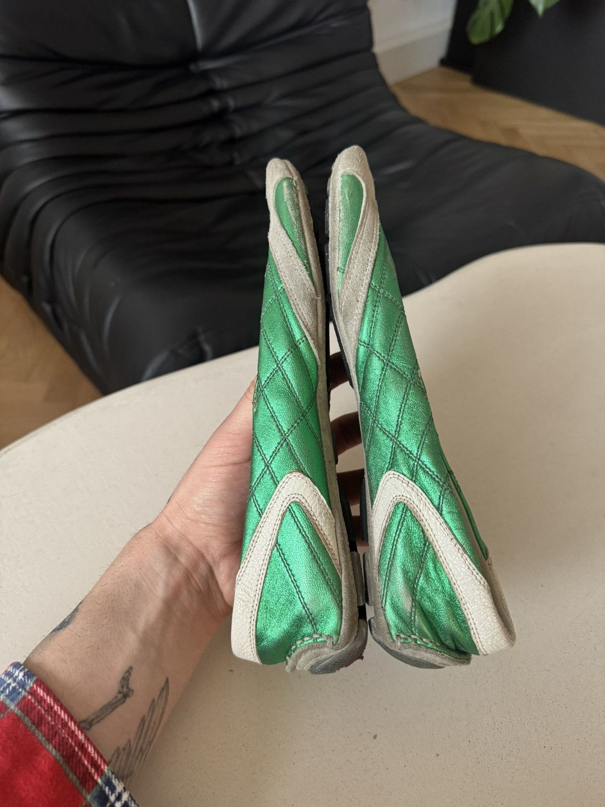 Prada *sz37.5* PRADA Ballet Slip On Luxury Designer Rare Green Size US 7.5 / IT 37.5 - 6 Thumbnail