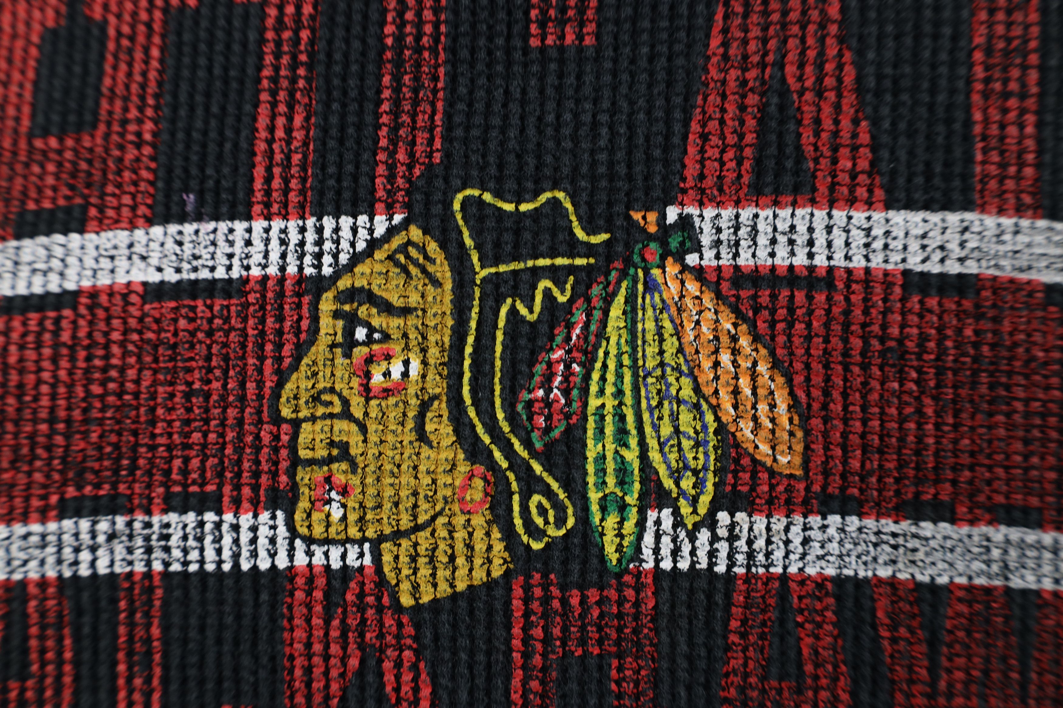 Vintage Vintage NHL Blackhawks Hockey Thermal Waffle Knit T-Shirt Size US M / EU 48-50 / 2 - 5 Thumbnail