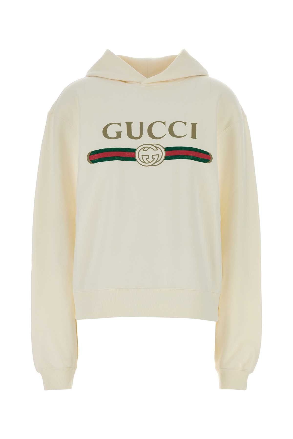 Gucci Cream Cotton Blend Sweatshirt Size M / US 6-8 / IT 42-44 - 1 Thumbnail