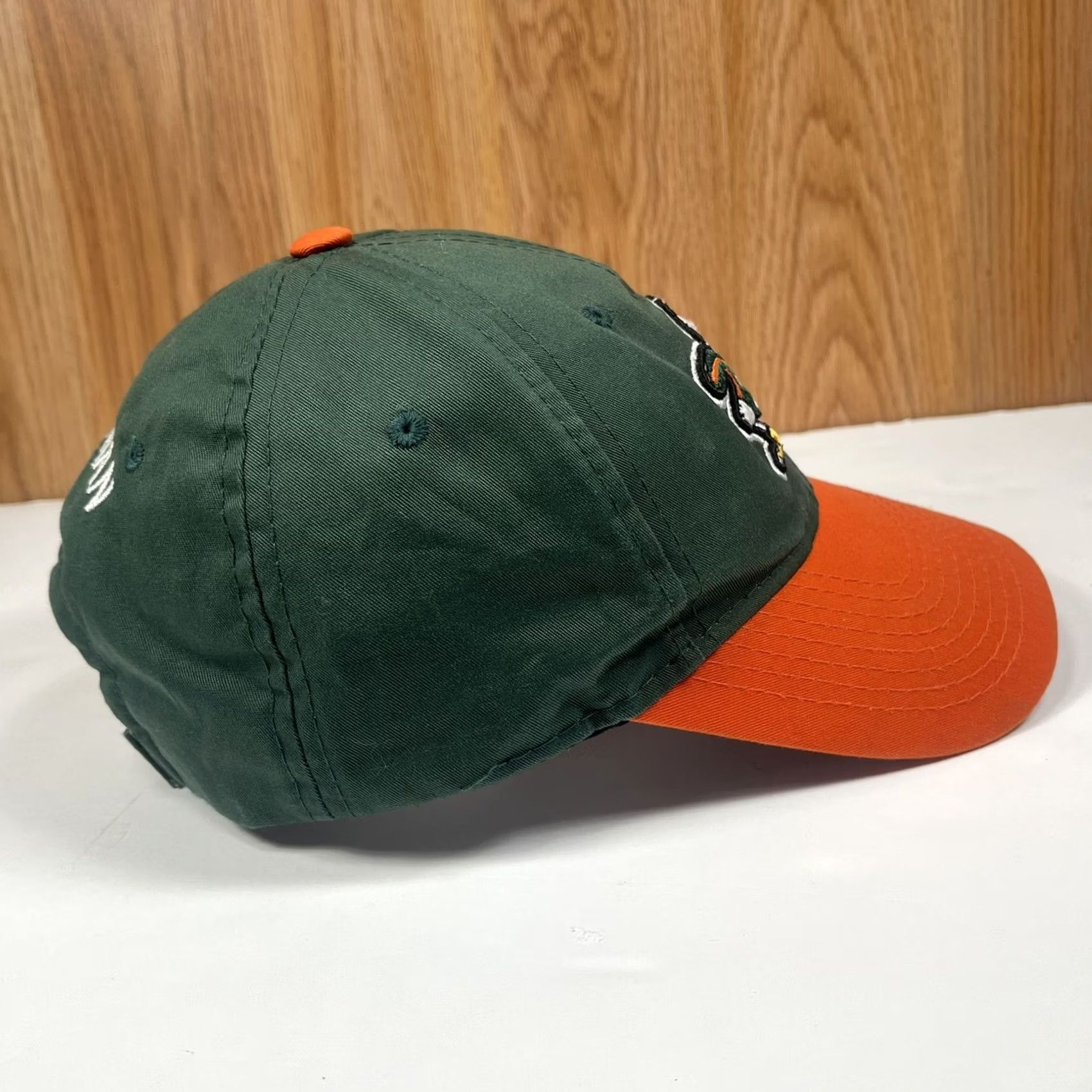 Vintage OC Sports Hat Adult Green Orange Miami Christian #18 Adjustable Baseball Cap Size ONE SIZE - 6 Thumbnail
