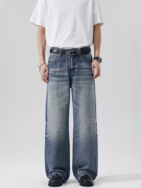 Japanese Brand Men's American Vintage Washed & Distressed Whiskered Jeans Size US 32 / EU 48 - 1 Thumbnail