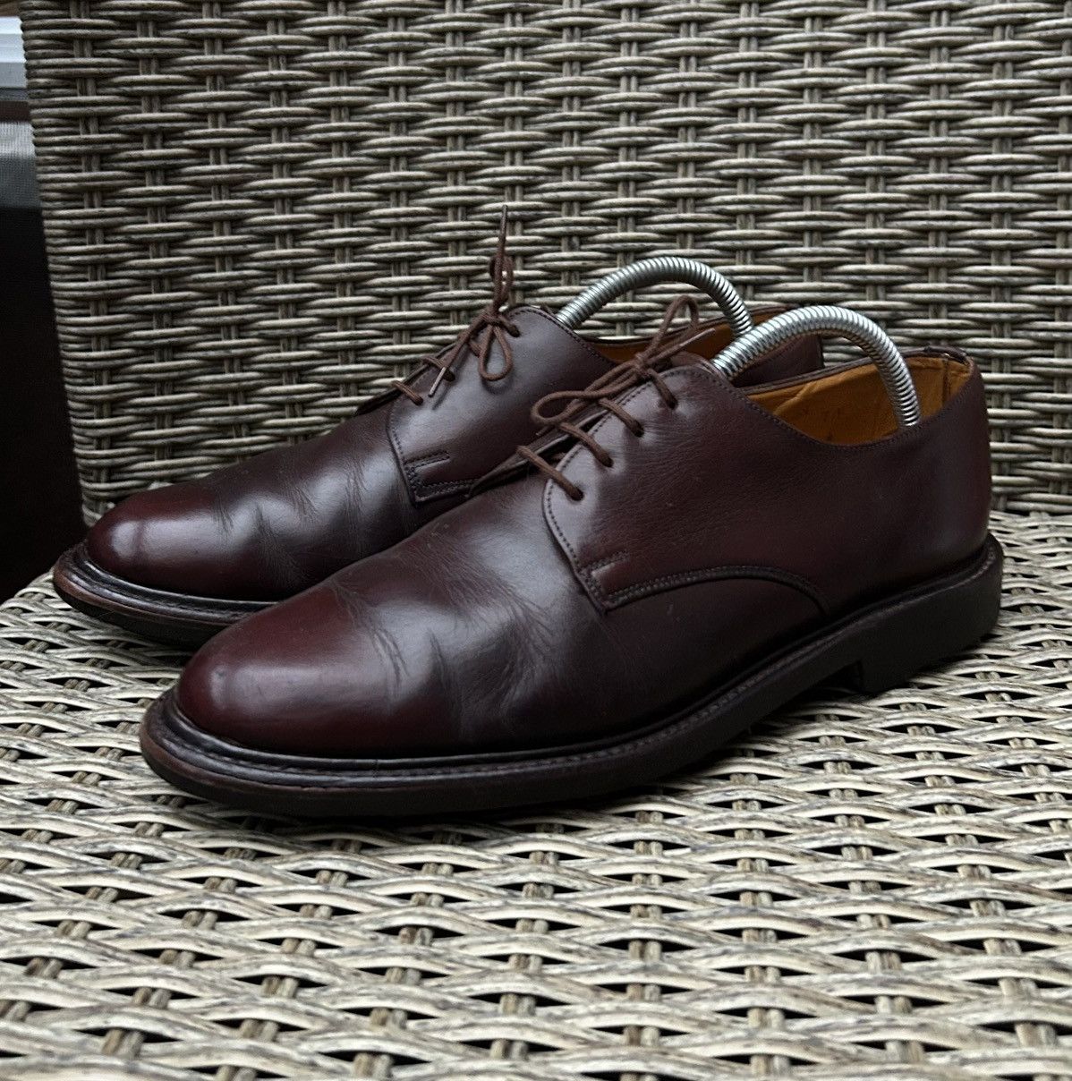 Grenson Vintage 90s Grenson Country Label Plain Toe Brown Derby Size US 8 / EU 41 - 2 Thumbnail
