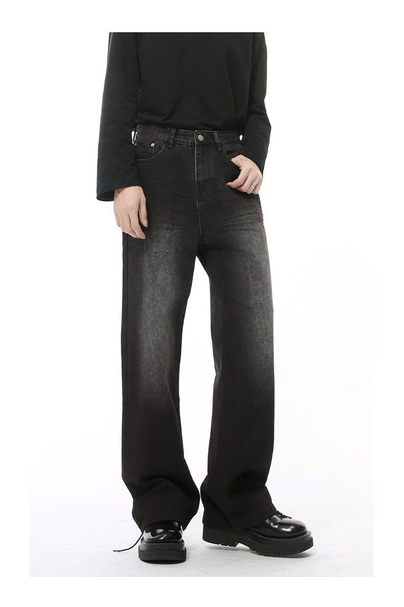 Japanese Brand × Jean American retro distressed straight washed jeans y2k Size US 34 / EU 50 - 1 Thumbnail