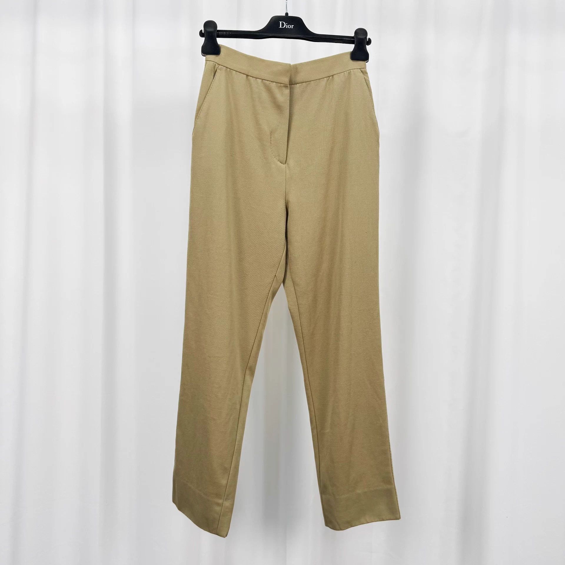 Burberry Burberry Khaki Wool Casual Trousers UK6 99 New Size 26" / US 2 / IT 38 - 1 Thumbnail