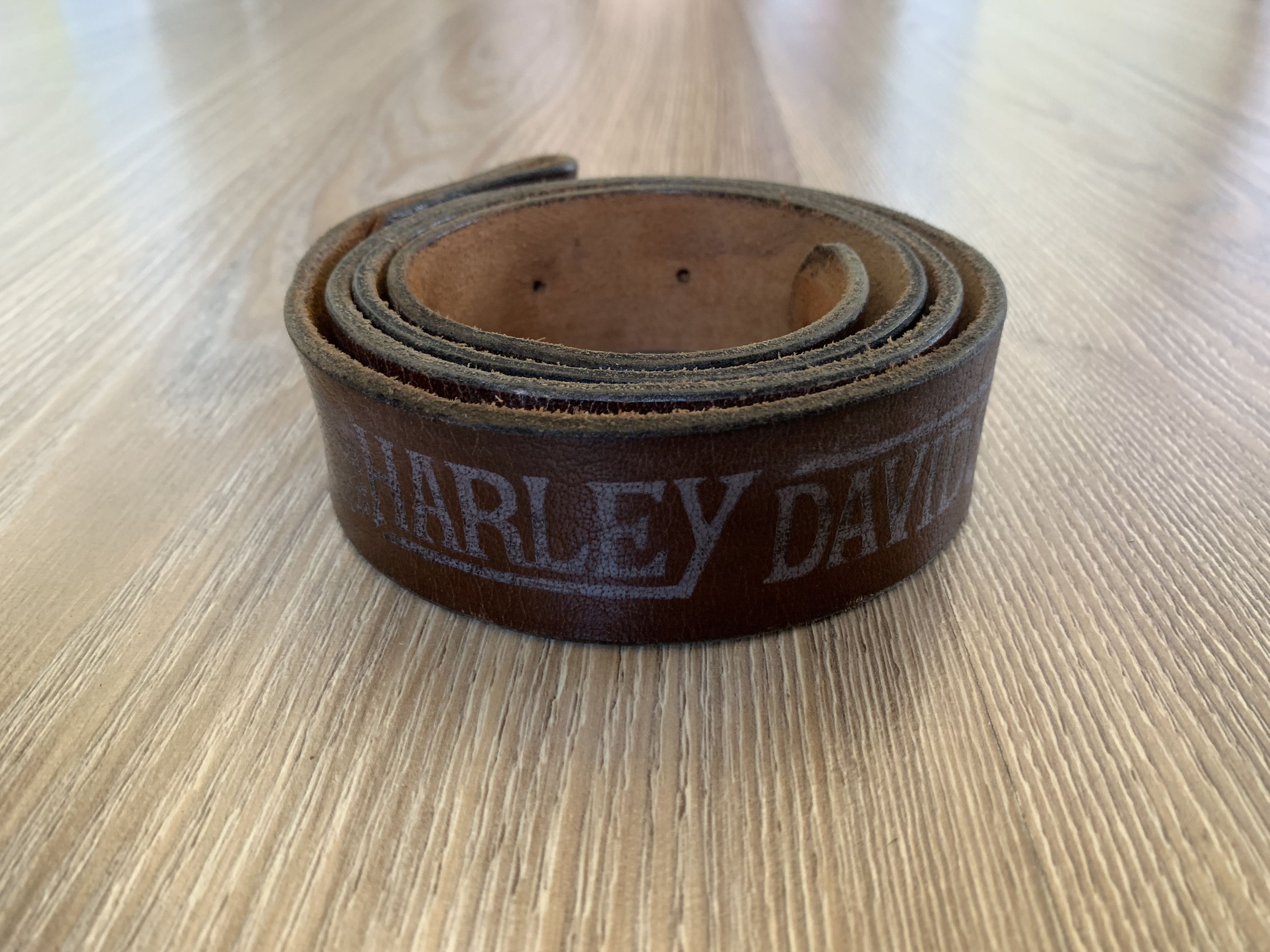 Harley Davidson Harley Davidson Brown Leather Belt Without Buckle Size ONE SIZE - 2 Thumbnail
