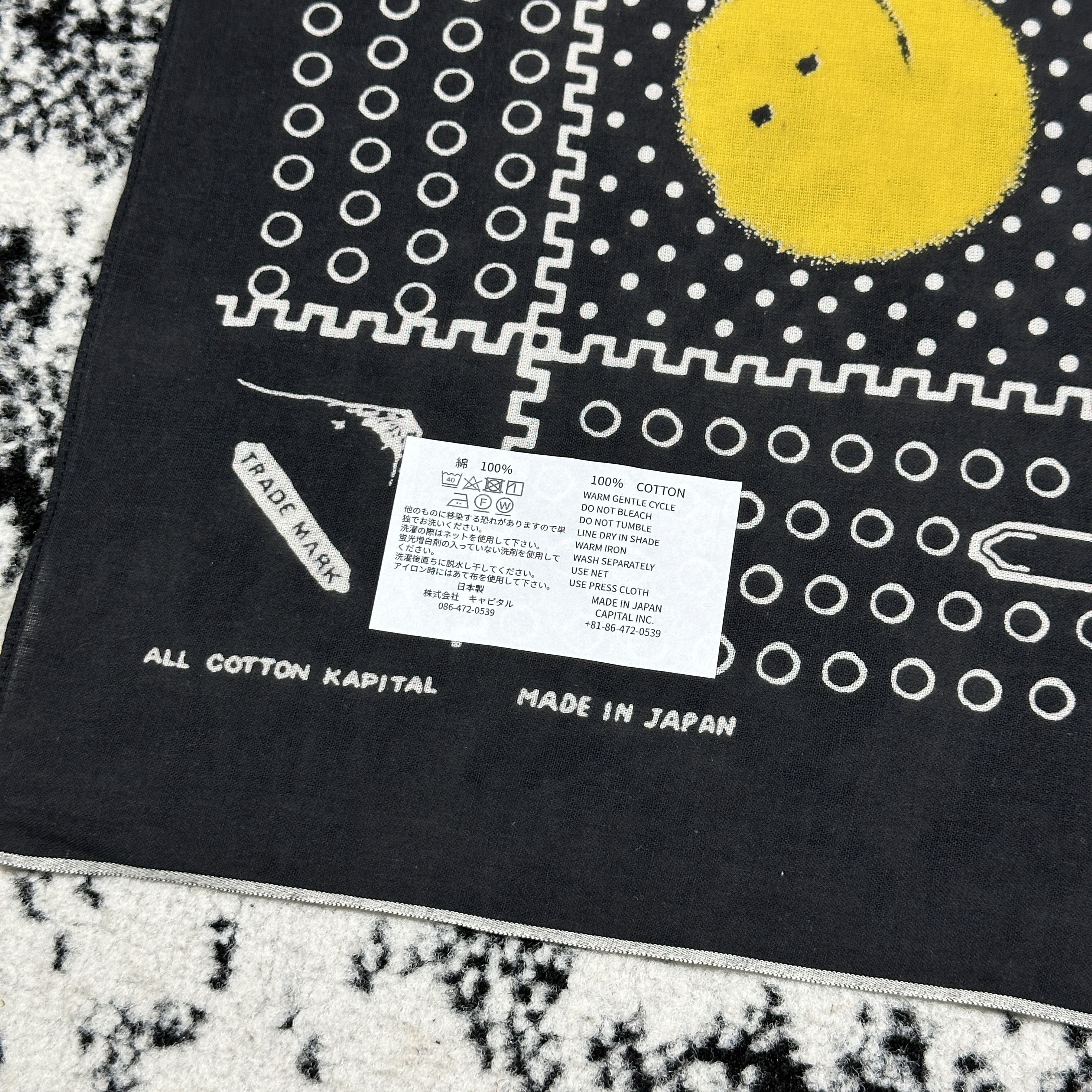 Kapital Kountry KAPITAL MOUNTAIN FUJI SMILEY BANDANA Size ONE SIZE - 3 Thumbnail
