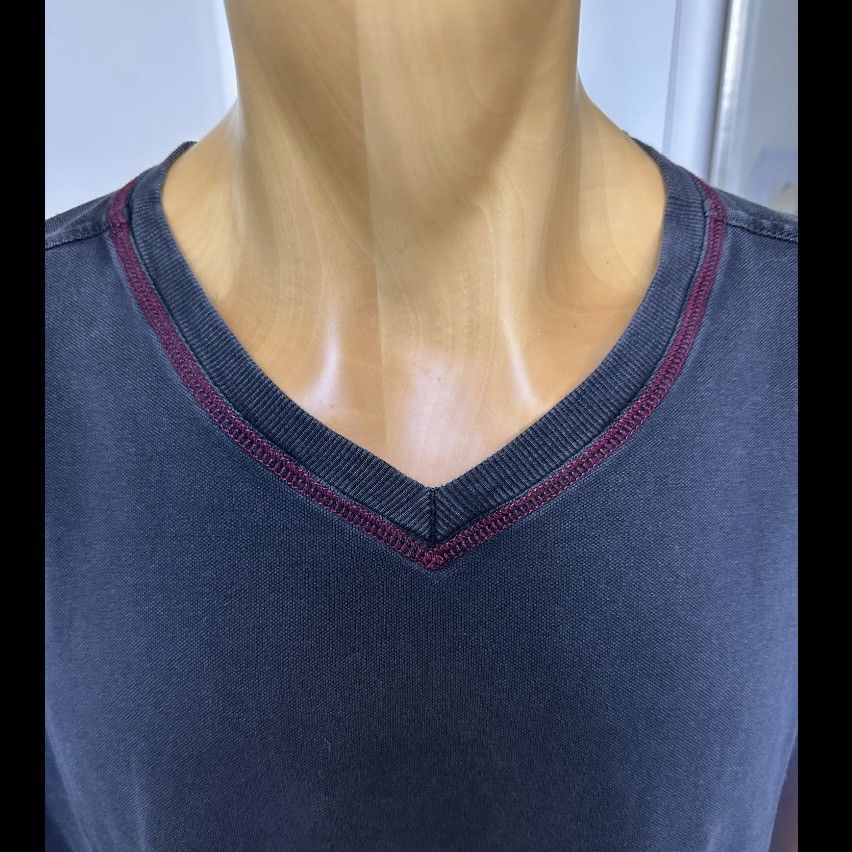Johnston & Murphy JOHNSTON & MURPHY STONEWASHED FADED KNIT TSHIRT VNECK XXL Size US XXL / EU 58 / 5 - 2 Thumbnail