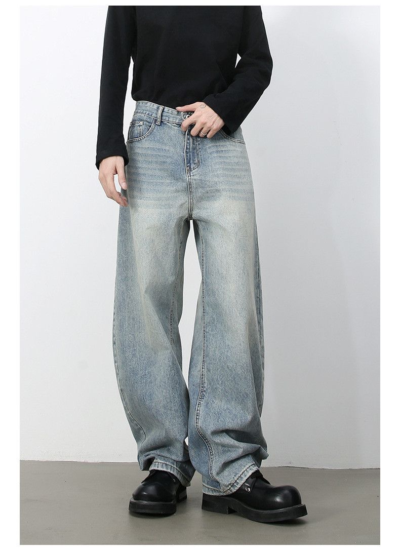 Japanese Brand × Jean American retro men's loose straight washed scimitar jeans Size US 32 / EU 48 - 1 Thumbnail