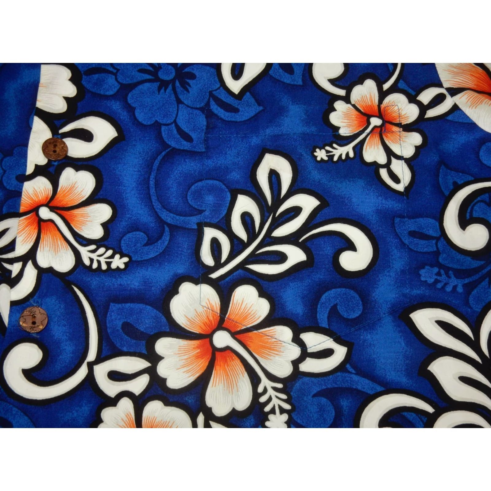 Hilo Hattie VINTAGE Hilo Hattie Men's Hawaiian Shirt Blue Floral Size L Short Sleeve Button-Up Size US L / EU 52-54 / 3 - 2 Thumbnail