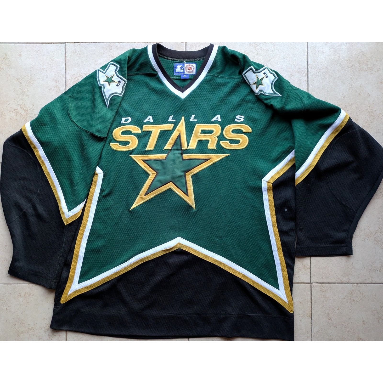 NHL × Starter Dallas Stars 90s STARTER jersey green XL 3rd alt NHL vintage Size US XL / EU 56 / 4 - 2 Thumbnail